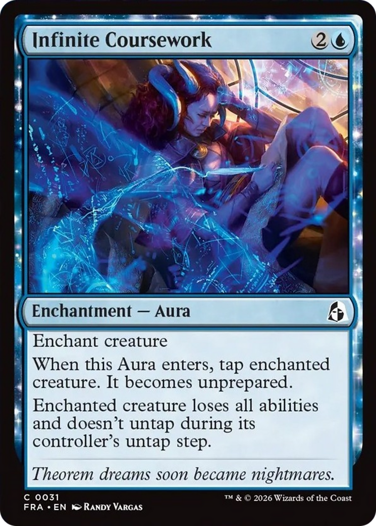 Infinite Coursework - Common Enchantment — Aura card from Reality Fracture