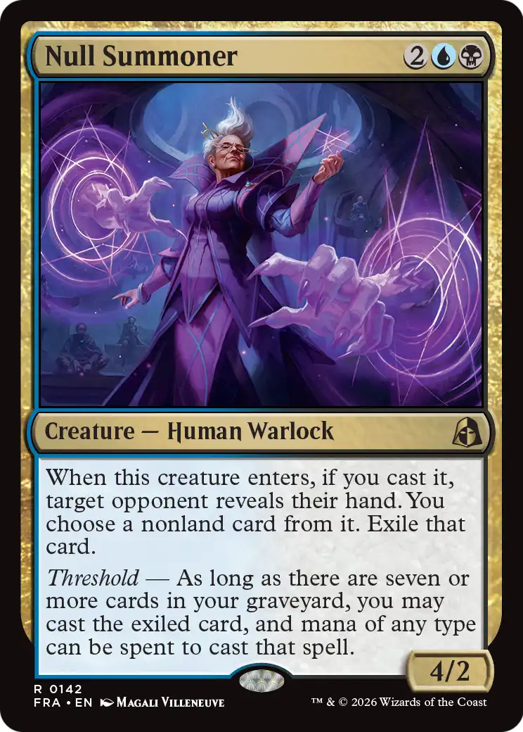 Null Summoner - Rare Creature — Human Warlock card from Reality Fracture