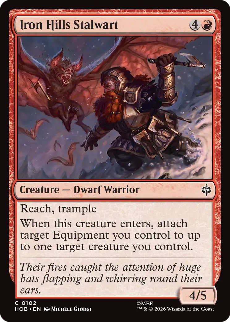 Iron Hills Stalwart - Common Creature — Dwarf Warrior card from The Hobbit