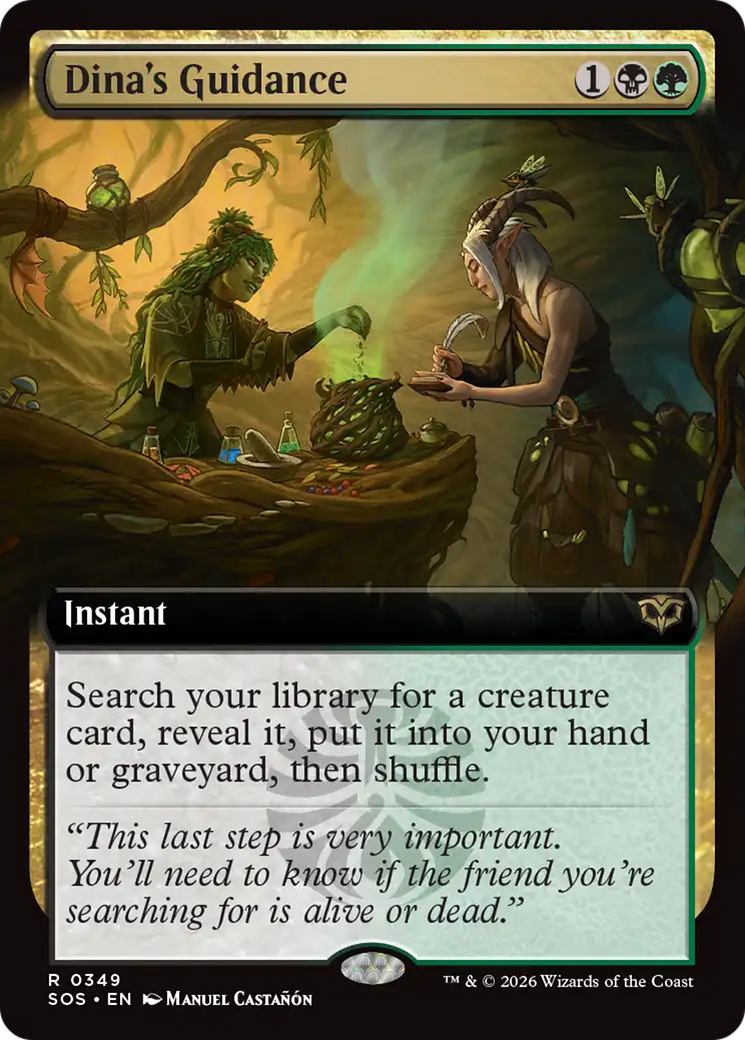 Dina's Guidance - Rare Instant card from Secrets of Strixhaven