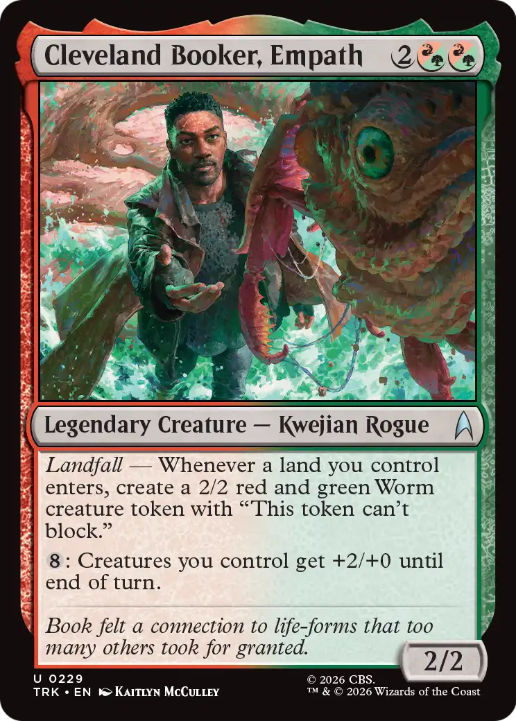 Cleveland Booker, Empath - Uncommon Legendary Creature — Kwejian Rogue card from Star Trek