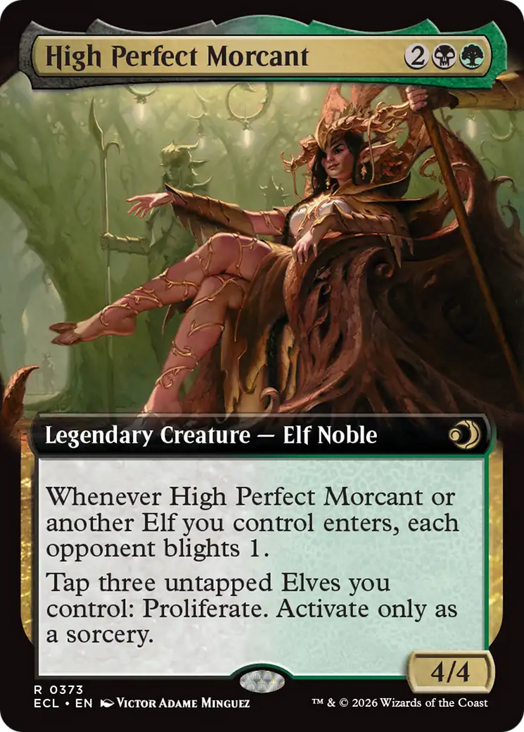 High Perfect Morcant - Rare Legendary Creature — Elf Noble card from Lorwyn Eclipsed
