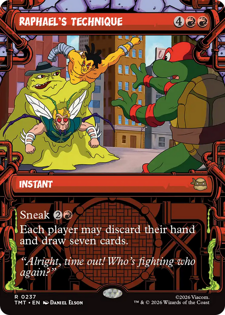 Raphael's Technique - Rare Instant card from Teenage Mutant Ninja Turtles