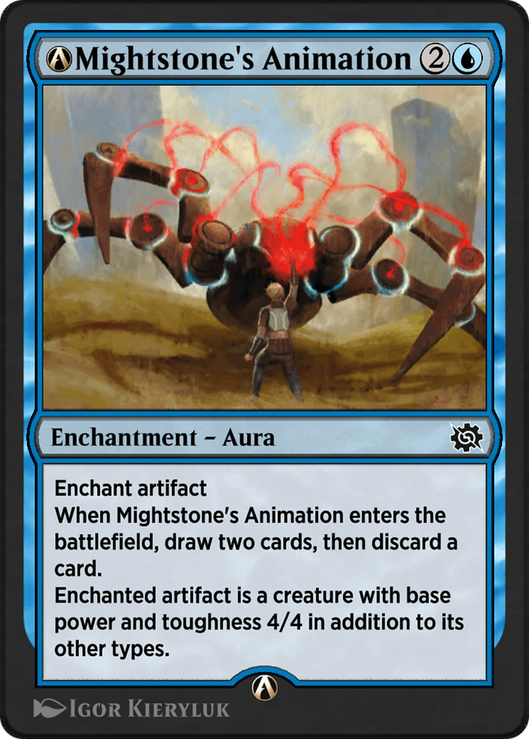 A-Mightstone's Animation - Common Enchantment — Aura card from The Brothers' War