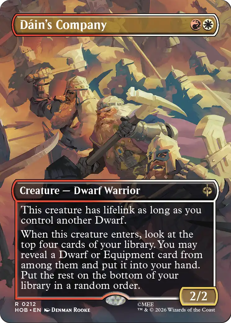 Dáin's Company - Rare Creature — Dwarf Warrior card from The Hobbit
