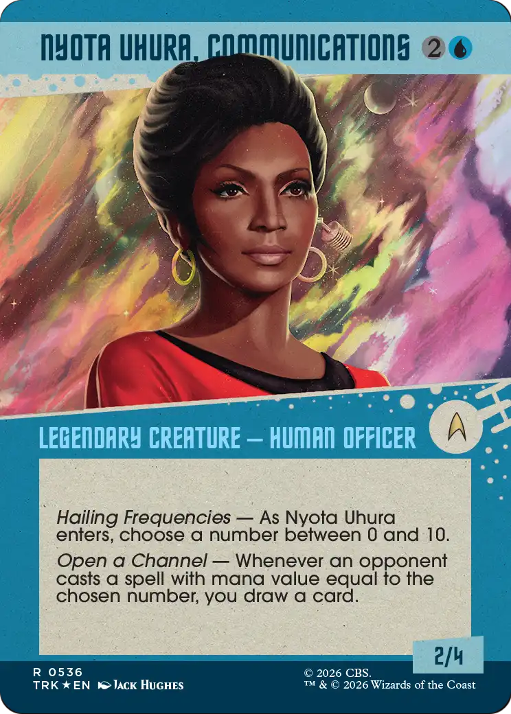 Nyota Uhura, Communications - Rare Legendary Creature — Human Officer card from Star Trek