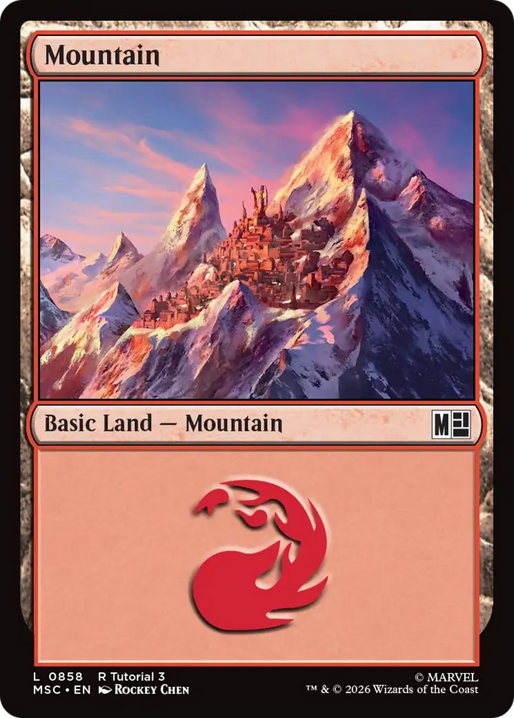 Mountain - Common Basic Land — Mountain card from Marvel Super Heroes Commander