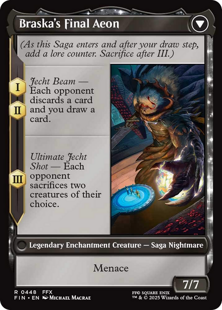 Back face of Jecht, Reluctant Guardian // Braska's Final Aeon - Legendary Creature — Human Warrior card