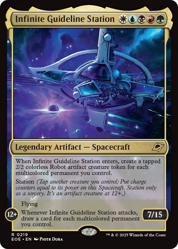 Infinite Guideline Station - Rare Legendary Artifact — Spacecraft card from Edge of Eternities