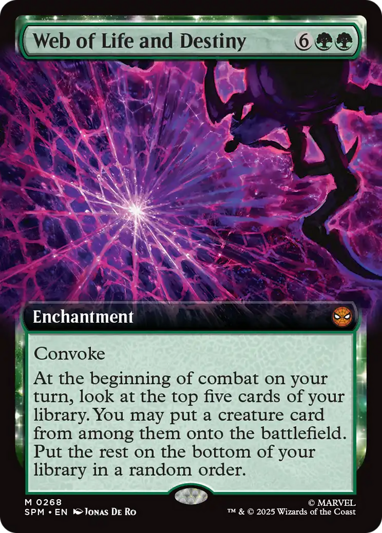 Web of Life and Destiny - Mythic Enchantment card from Marvel's Spider-Man