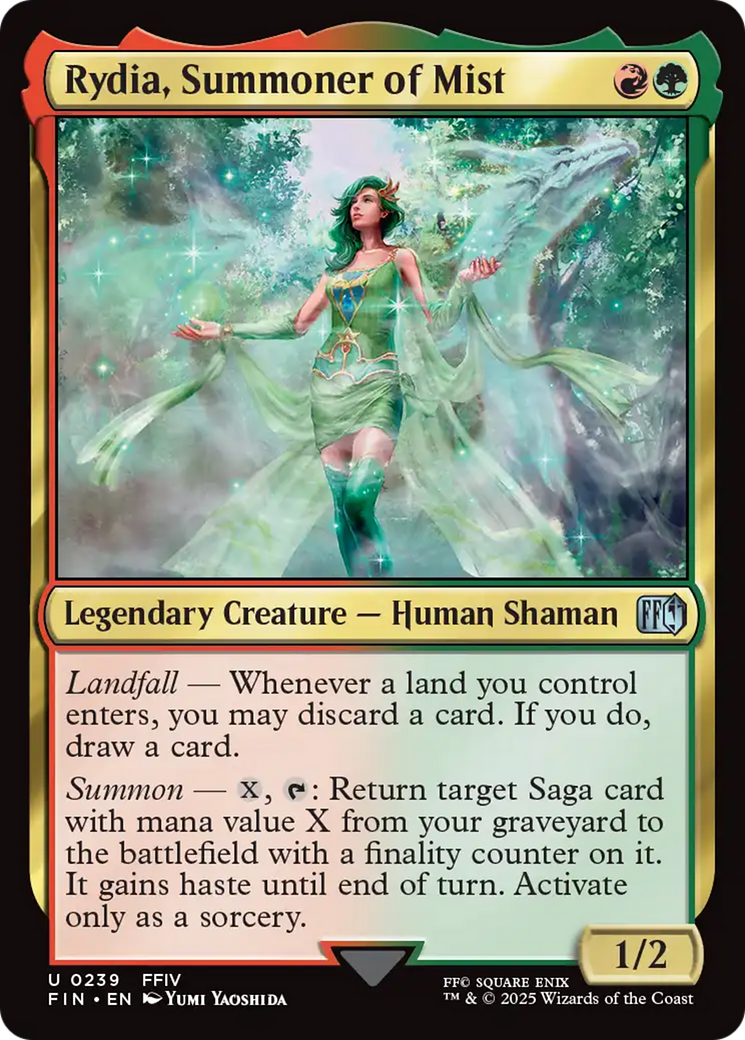 Rydia, Summoner of Mist - Uncommon Legendary Creature — Human Shaman card from Final Fantasy