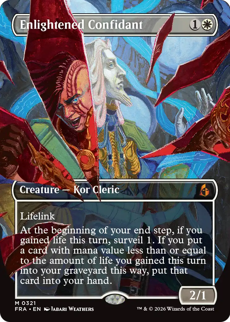 Enlightened Confidant - Mythic Creature — Kor Cleric card from Reality Fracture