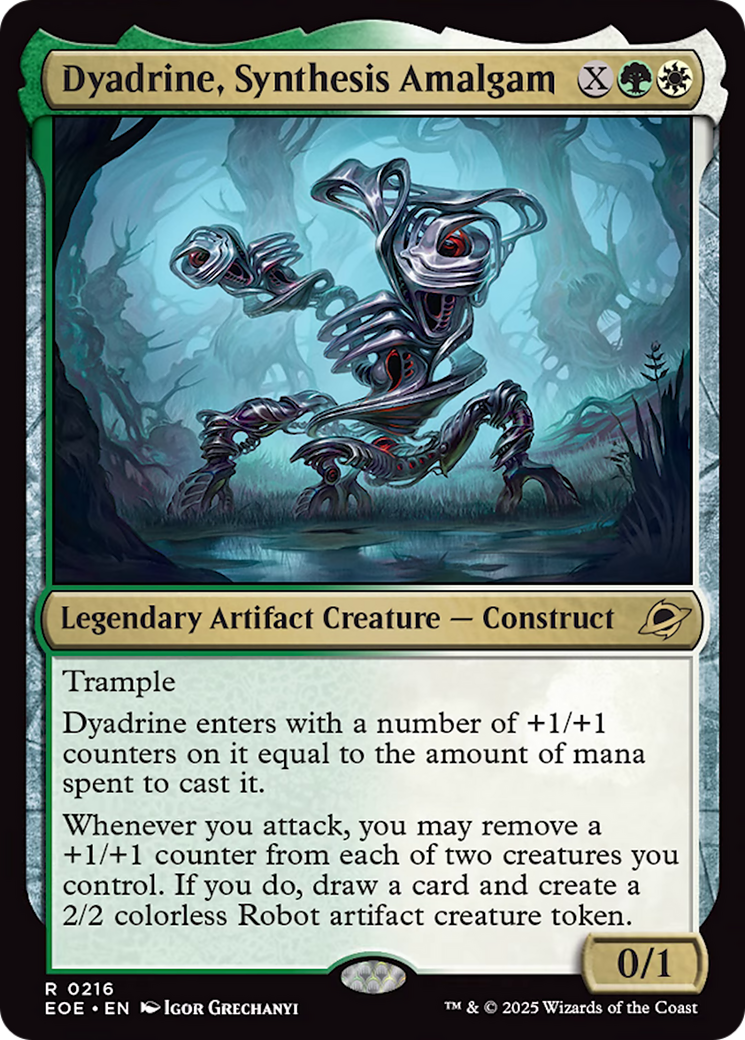 Dyadrine, Synthesis Amalgam - Rare Legendary Artifact Creature — Construct card from Edge of Eternities