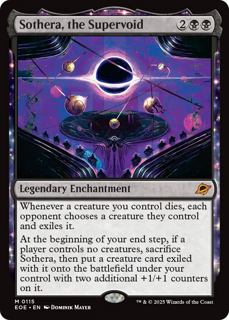 Sothera, the Supervoid - Mythic Legendary Enchantment card from Edge of Eternities