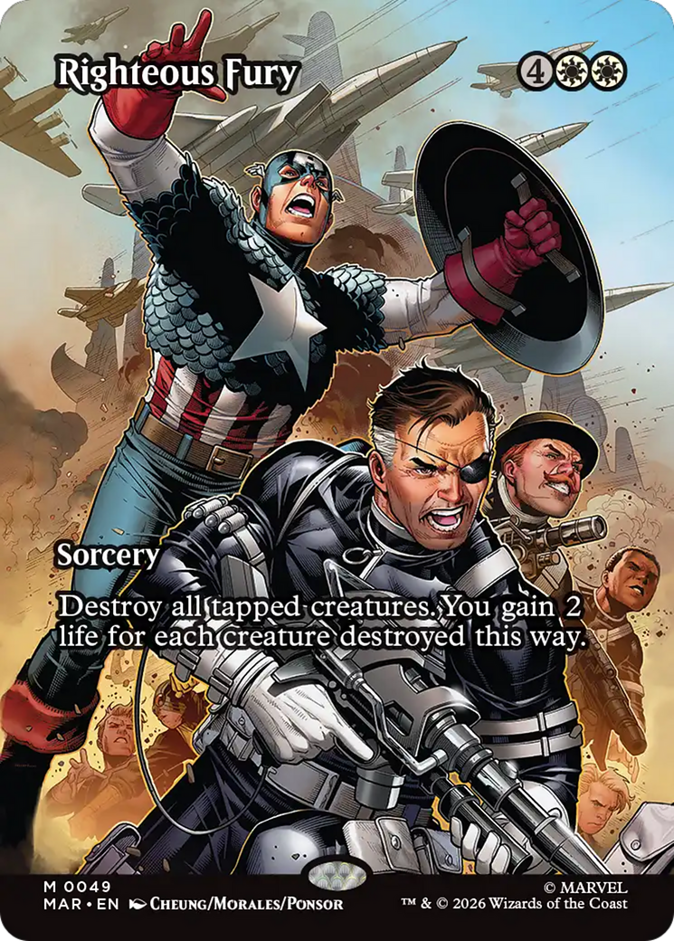 Righteous Fury - Mythic Sorcery card from Marvel Universe