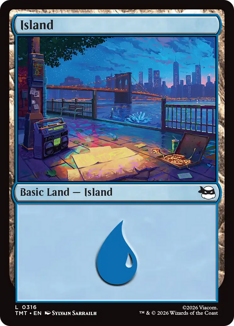 Island - Common Basic Land — Island card from Teenage Mutant Ninja Turtles
