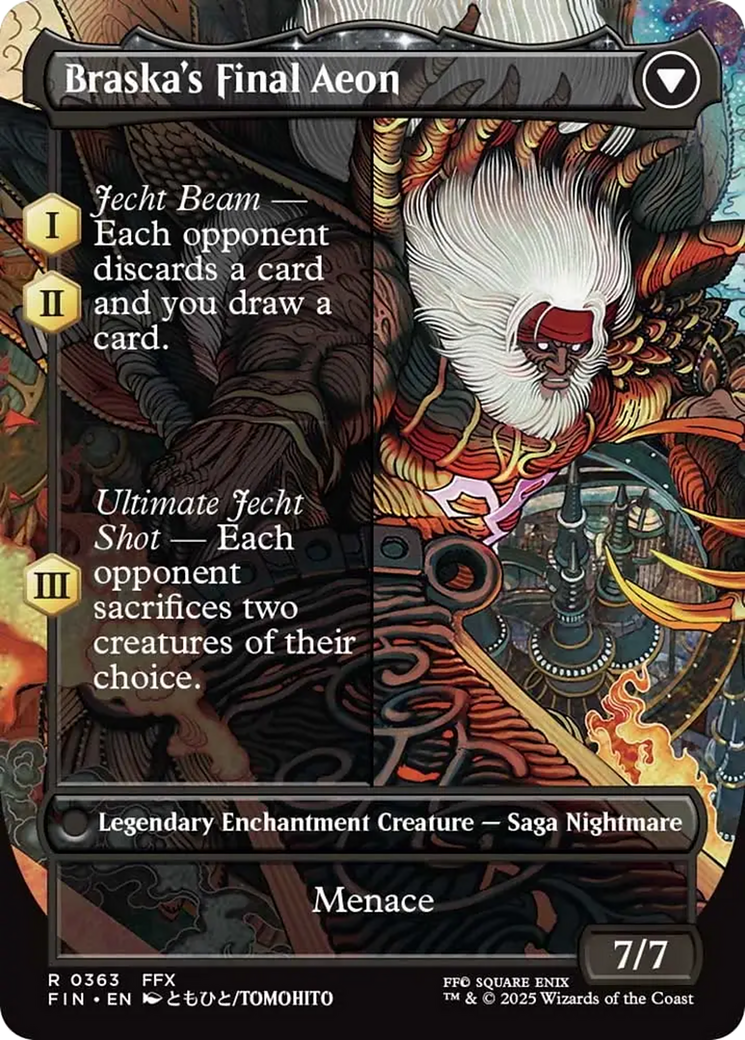 Back face of Jecht, Reluctant Guardian // Braska's Final Aeon - Legendary Creature — Human Warrior card