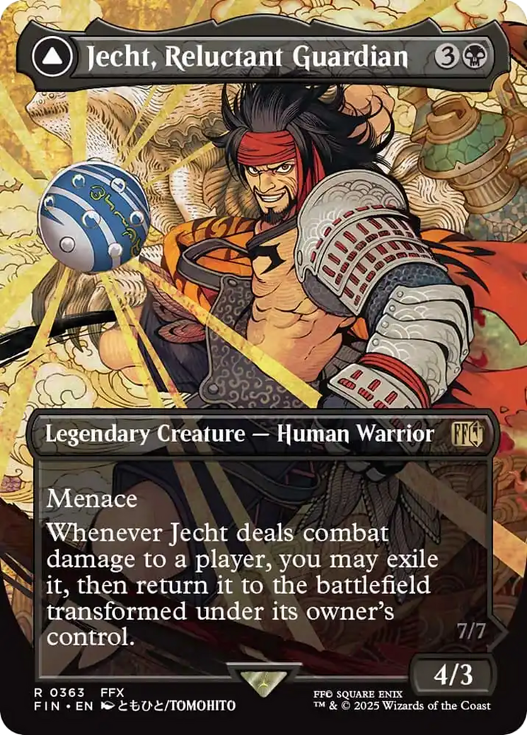 Jecht, Reluctant Guardian // Braska's Final Aeon - Rare Legendary Creature — Human Warrior card from Final Fantasy
