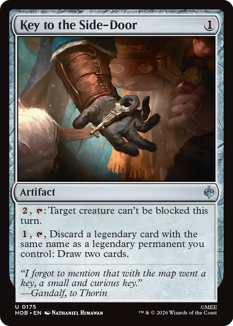 Key to the Side-Door - Uncommon Artifact card from The Hobbit