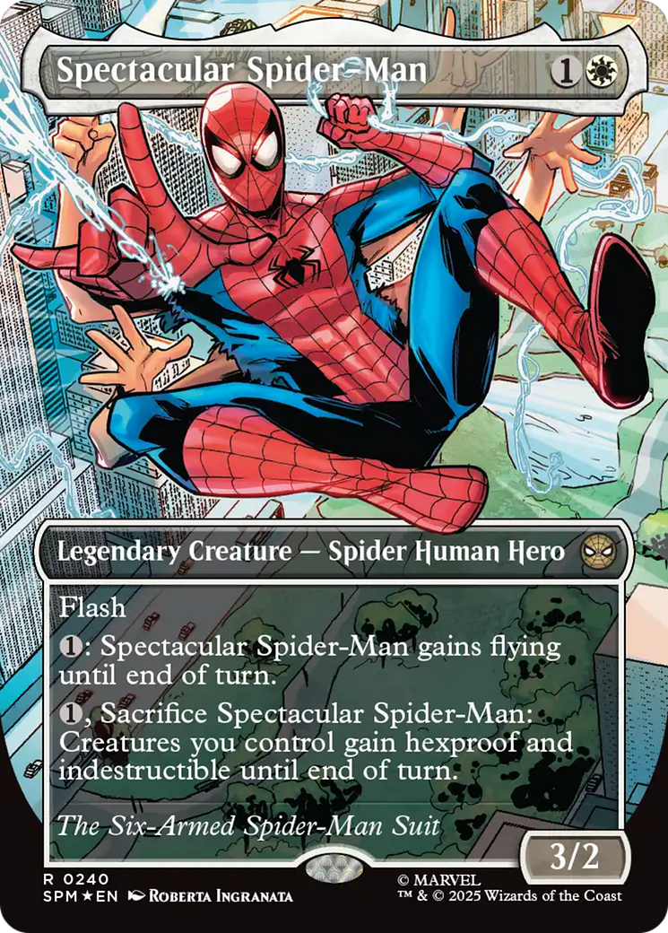 Spectacular Spider-Man - Rare Legendary Creature — Spider Human Hero card from Marvel's Spider-Man