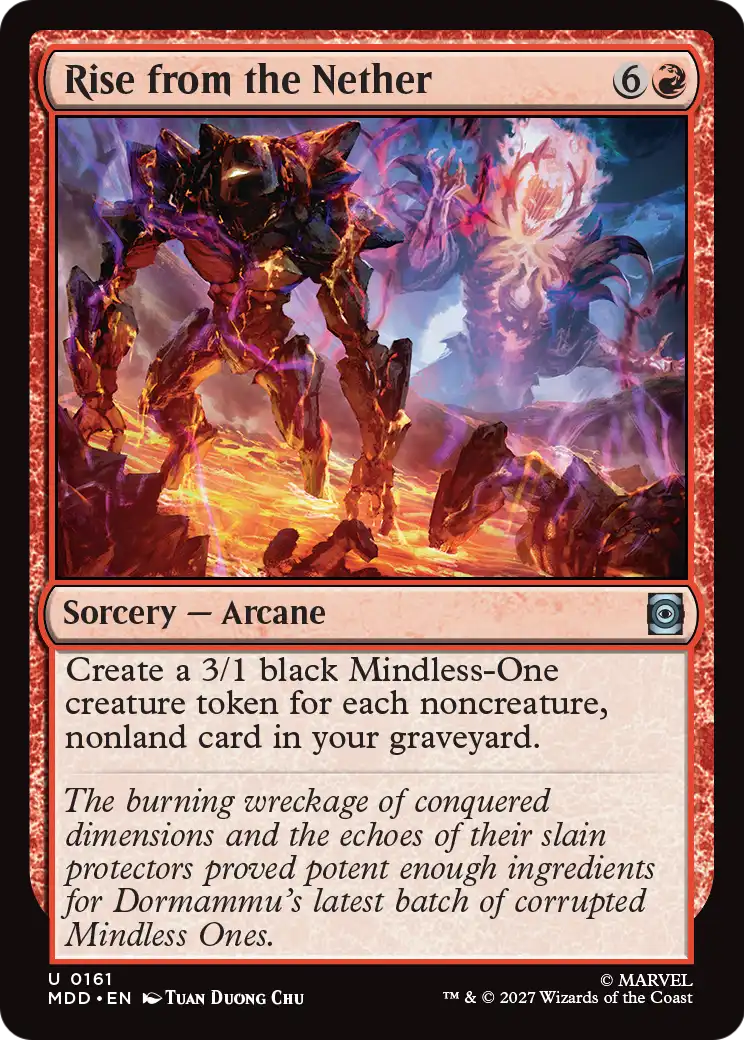 Rise from the Nether - Uncommon Sorcery — Arcane card from Marvel: Darkhold Destiny