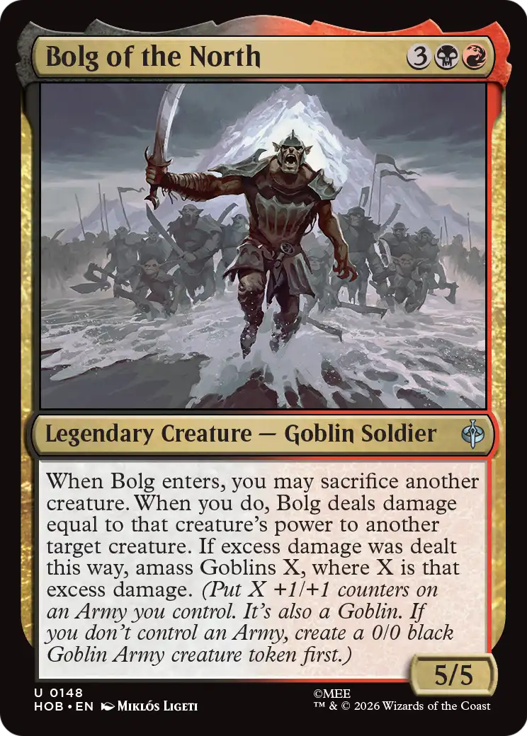 Bolg of the North - Uncommon Legendary Creature — Goblin Soldier card from The Hobbit