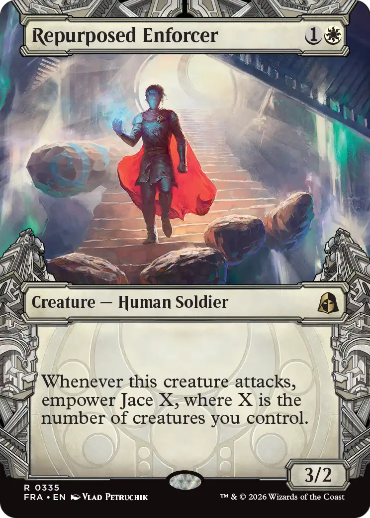 Repurposed Enforcer - Rare Creature — Human Soldier card from Reality Fracture