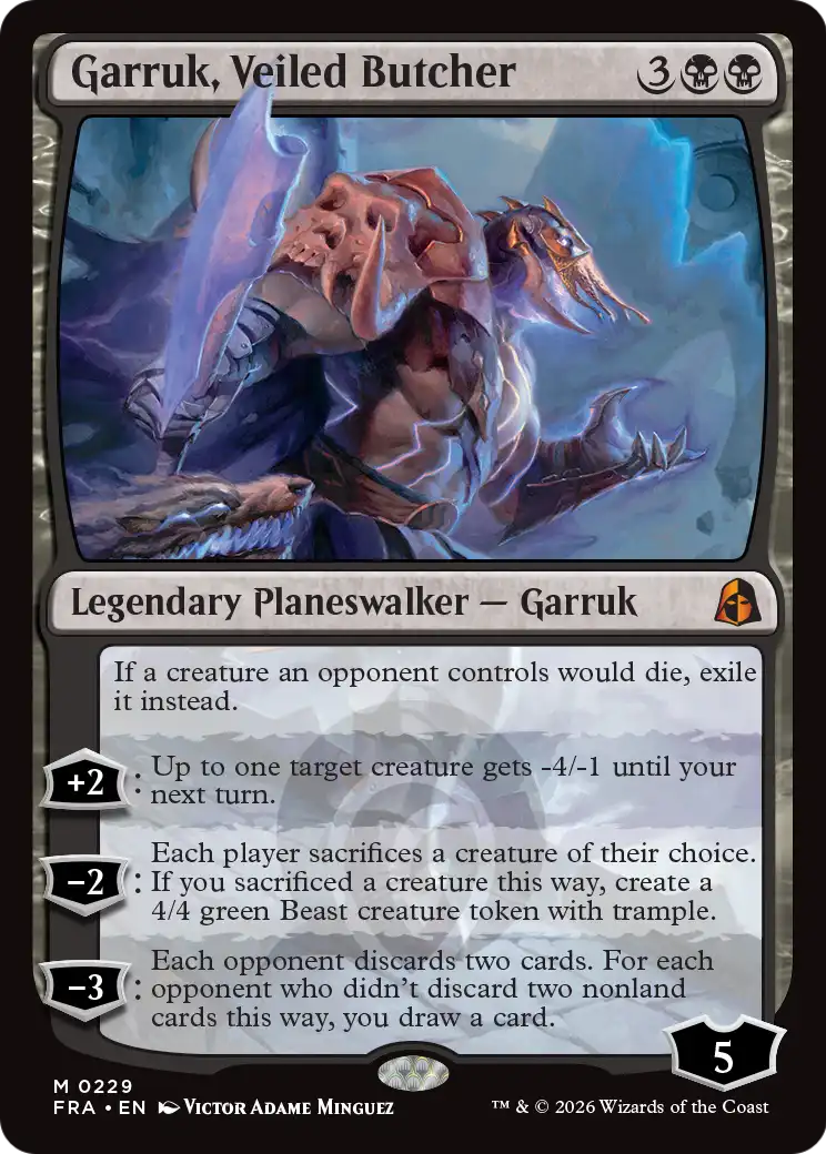 Garruk, Veiled Butcher - Mythic Legendary Planeswalker — Garruk card from Reality Fracture