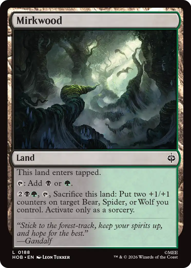 Mirkwood - Common Land card from The Hobbit