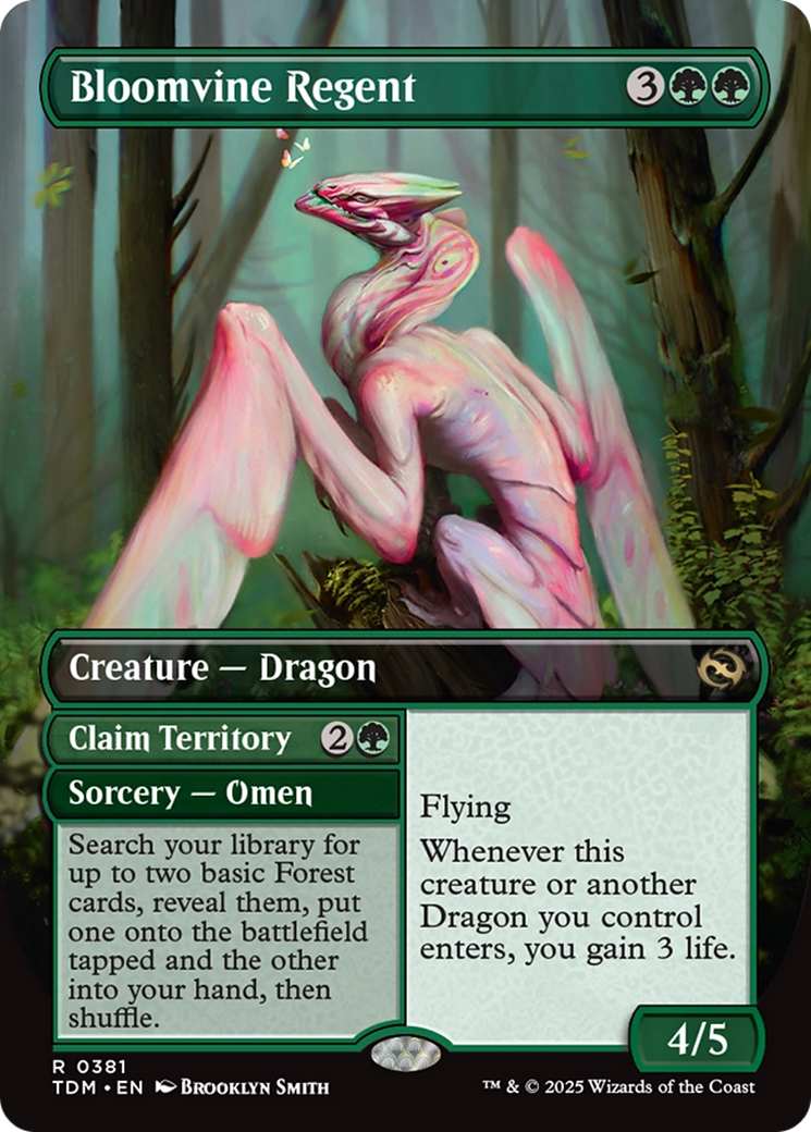 Bloomvine Regent // Claim Territory // Bloomvine Regent // Claim Territory - Rare Creature — Dragon card from Tarkir: Dragonstorm