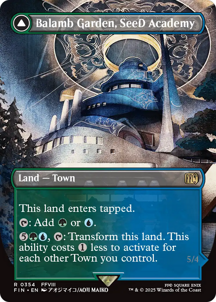 Balamb Garden, SeeD Academy // Balamb Garden, Airborne - Rare Land — Town card from Final Fantasy