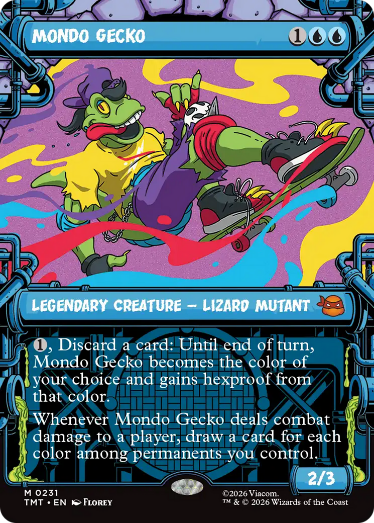 Mondo Gecko - Mythic Legendary Creature — Lizard Mutant card from Teenage Mutant Ninja Turtles