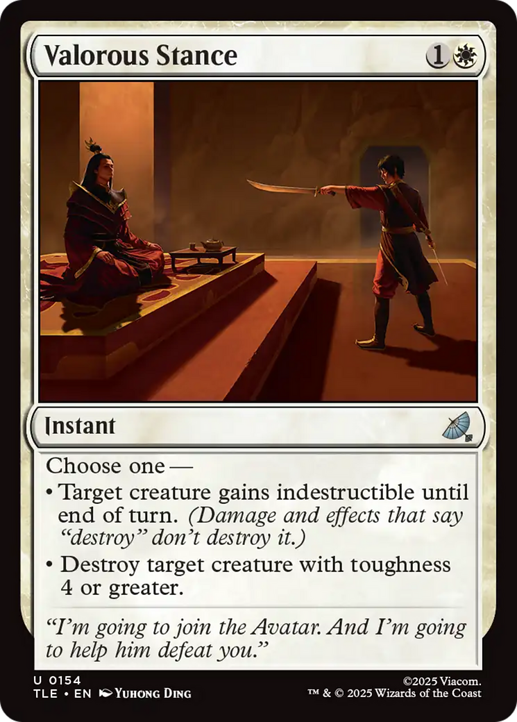Valorous Stance - Uncommon Instant card from Avatar: The Last Airbender Eternal