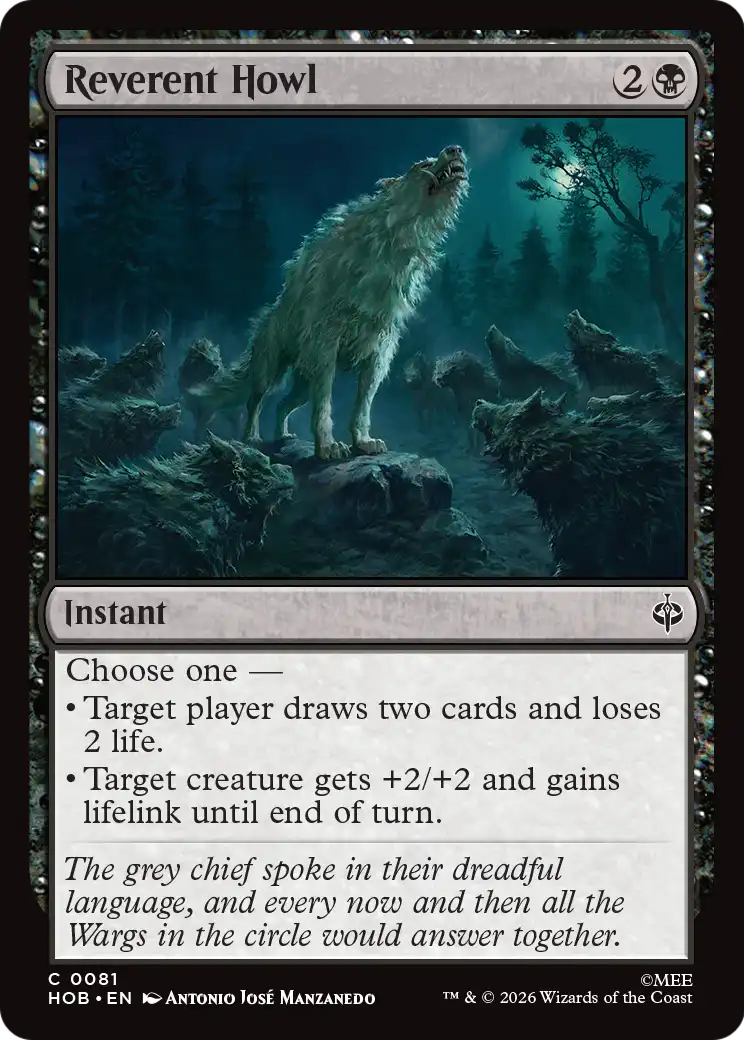 Reverent Howl - Common Instant card from The Hobbit