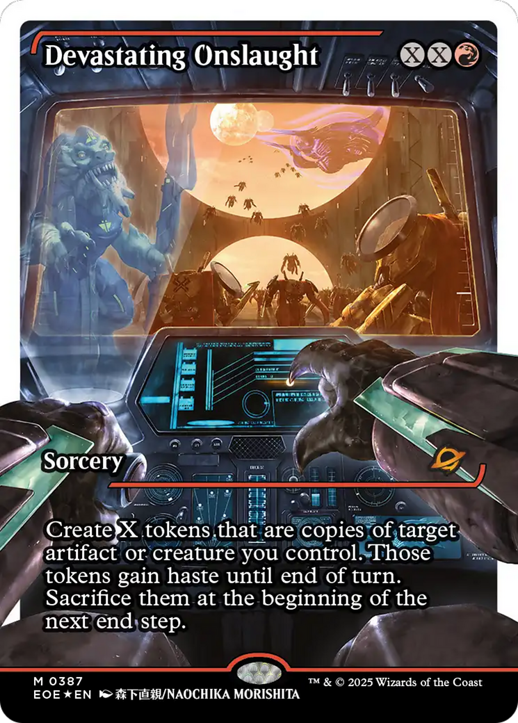 Devastating Onslaught - Mythic Sorcery card from Edge of Eternities