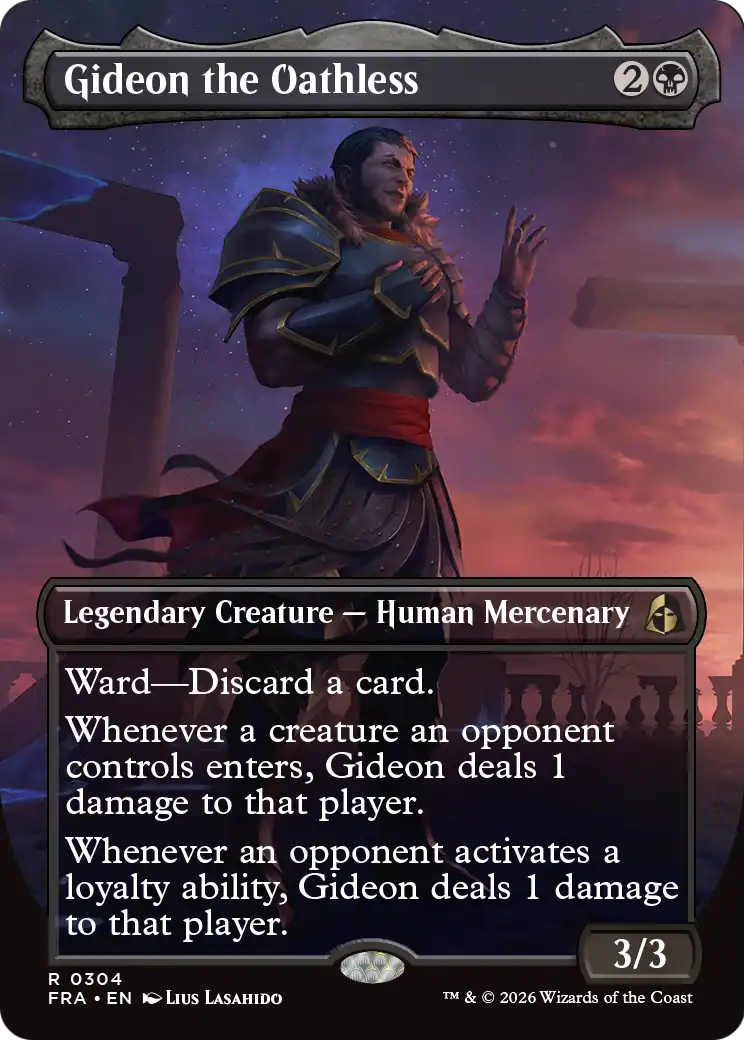 Gideon the Oathless - Rare Legendary Creature — Human Mercenary card from Reality Fracture