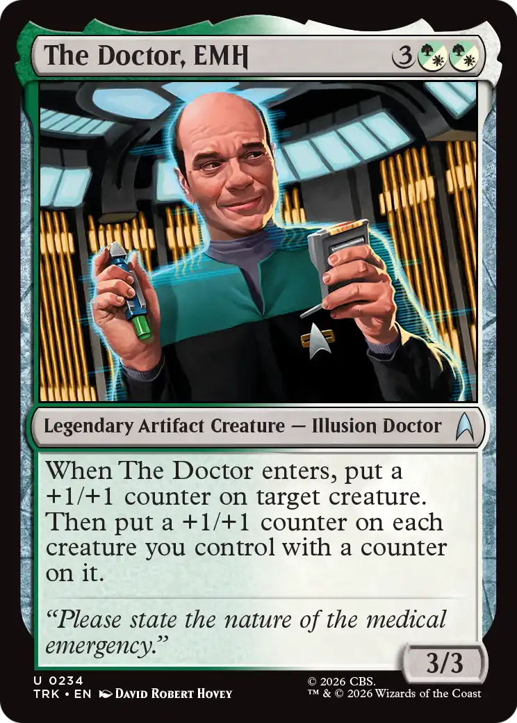 The Doctor, EMH - Uncommon Legendary Artifact Creature — Illusion Doctor card from Star Trek