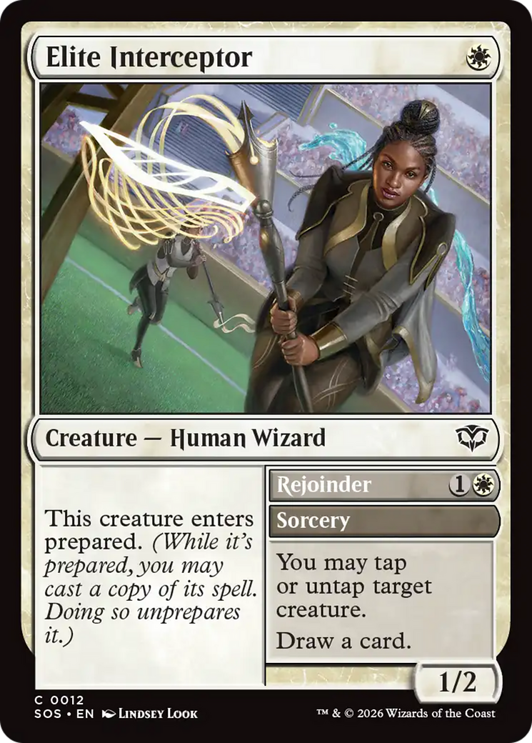 Elite Interceptor // Rejoinder - Common Creature — Human Wizard card from Secrets of Strixhaven