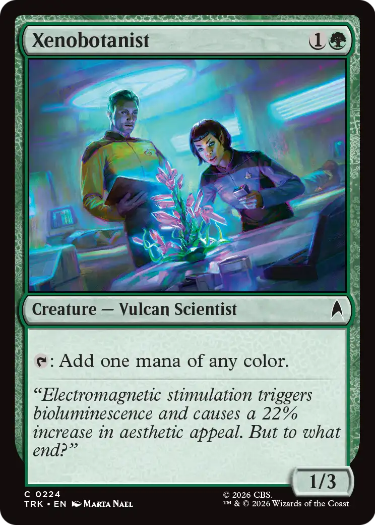 Xenobotanist - Common Creature — Vulcan Scientist card from Star Trek