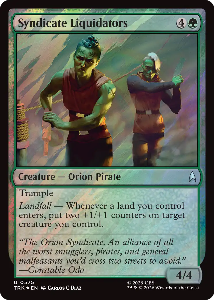 Syndicate Liquidators - Uncommon Creature — Orion Pirate card from Star Trek
