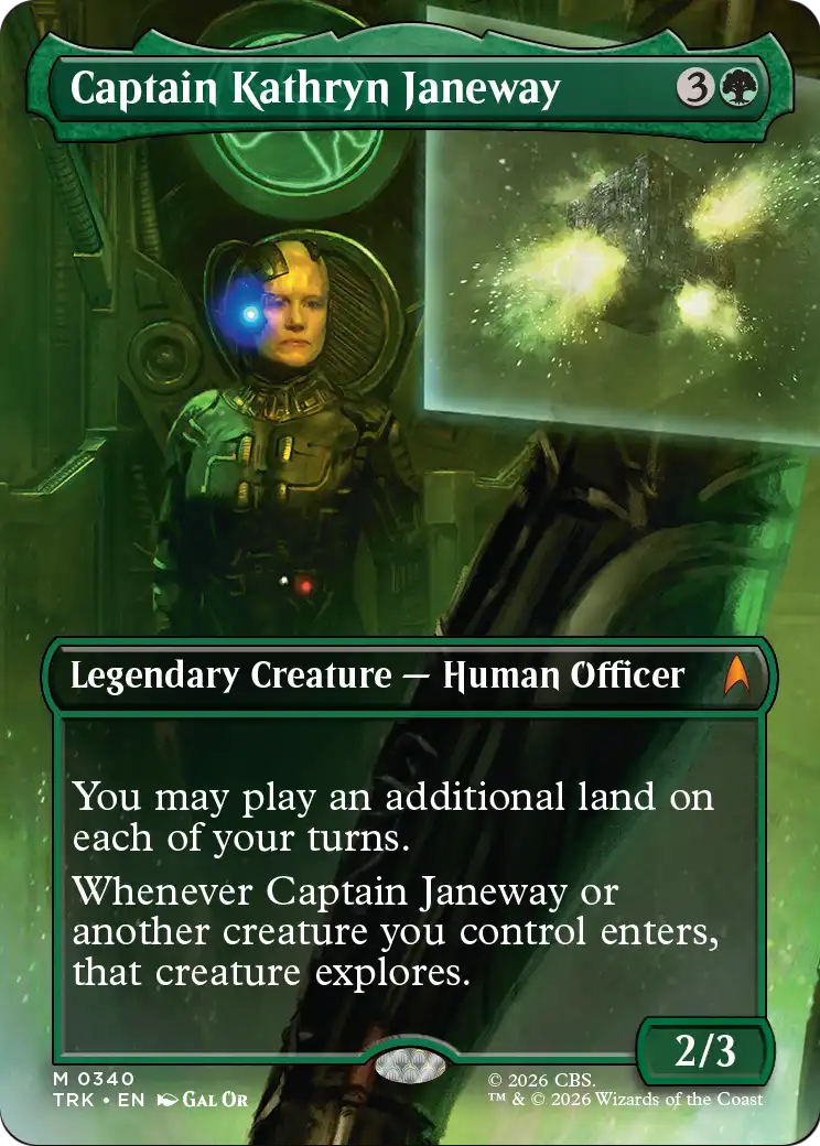 Captain Kathryn Janeway - Mythic Legendary Creature — Human Officer card from Star Trek
