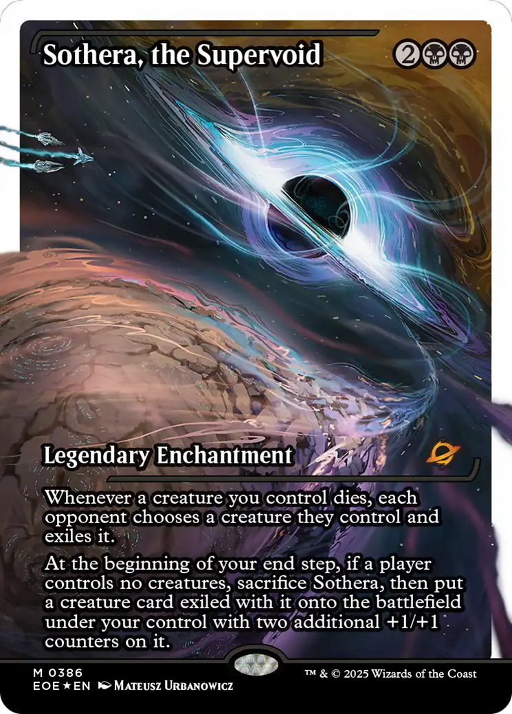 Sothera, the Supervoid - Mythic Legendary Enchantment card from Edge of Eternities
