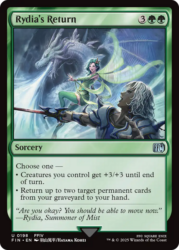 Rydia's Return - Uncommon Sorcery card from Final Fantasy