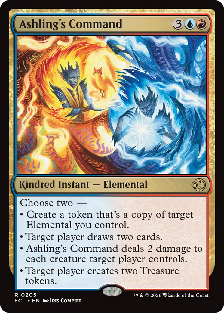 Ashling's Command - Rare Kindred Instant — Elemental card from Lorwyn Eclipsed