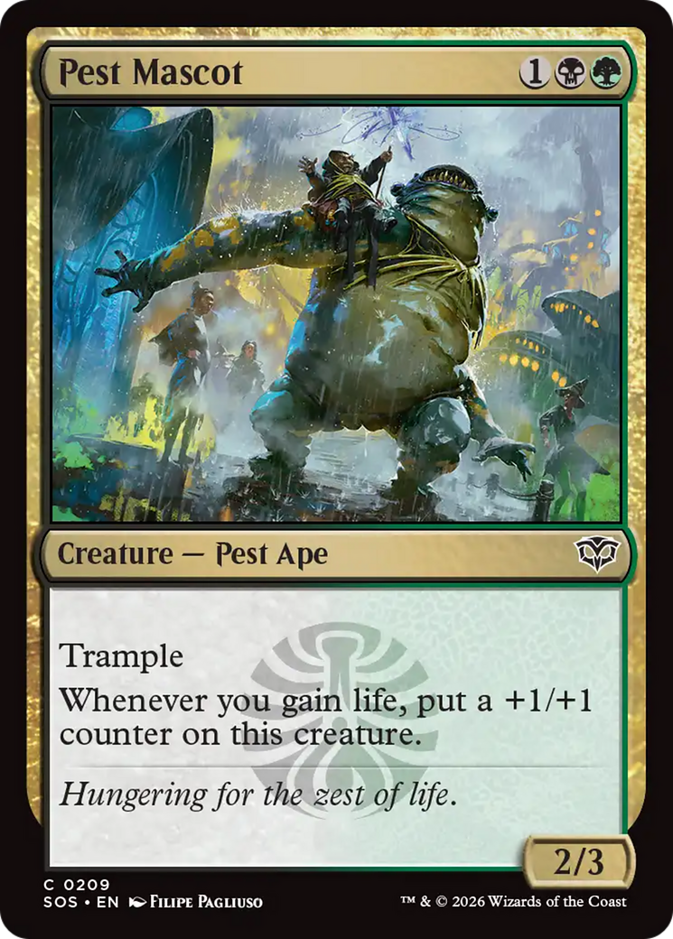 Pest Mascot - Common Creature — Pest Ape card from Secrets of Strixhaven