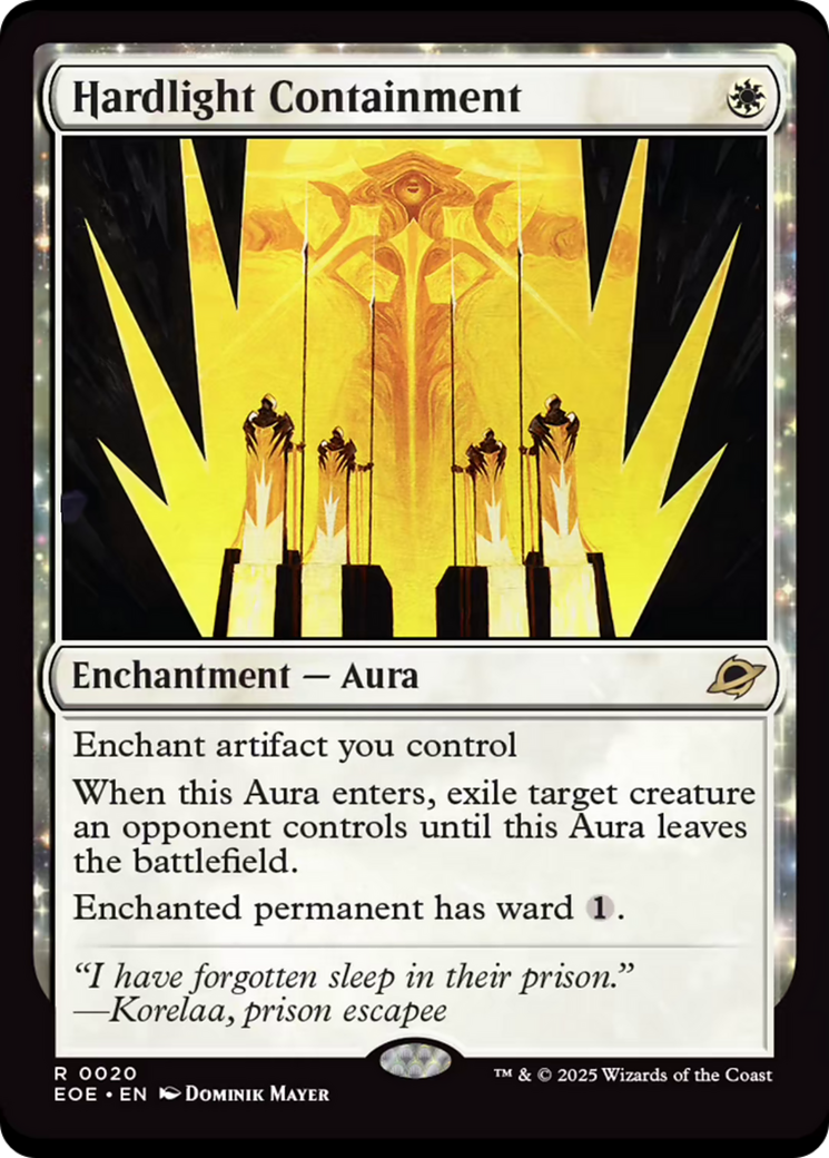 Hardlight Containment - Rare Enchantment — Aura card from Edge of Eternities