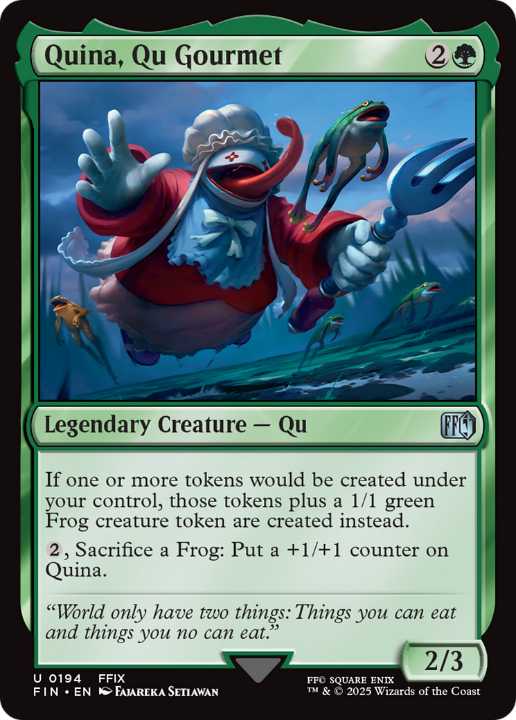 Quina, Qu Gourmet - Uncommon Legendary Creature — Qu card from Final Fantasy