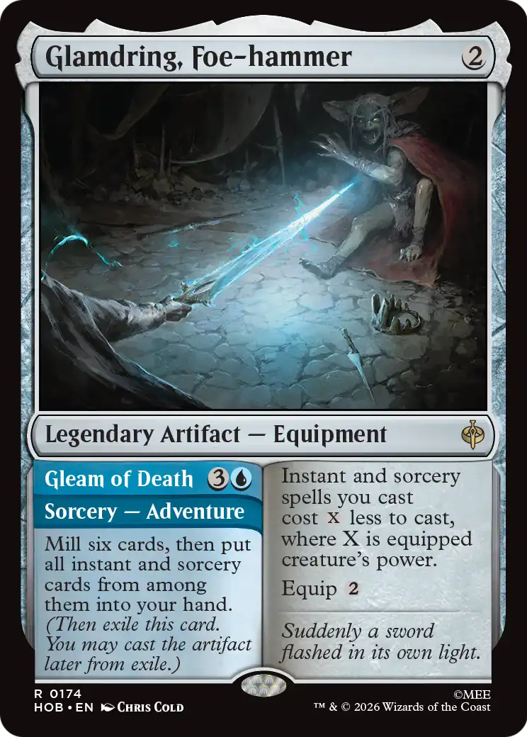 Glamdring, Foe-hammer // Gleam of Death - Rare Legendary Artifact — Equipment card from The Hobbit