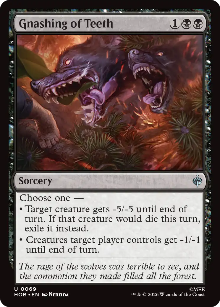 Gnashing of Teeth - Uncommon Sorcery card from The Hobbit