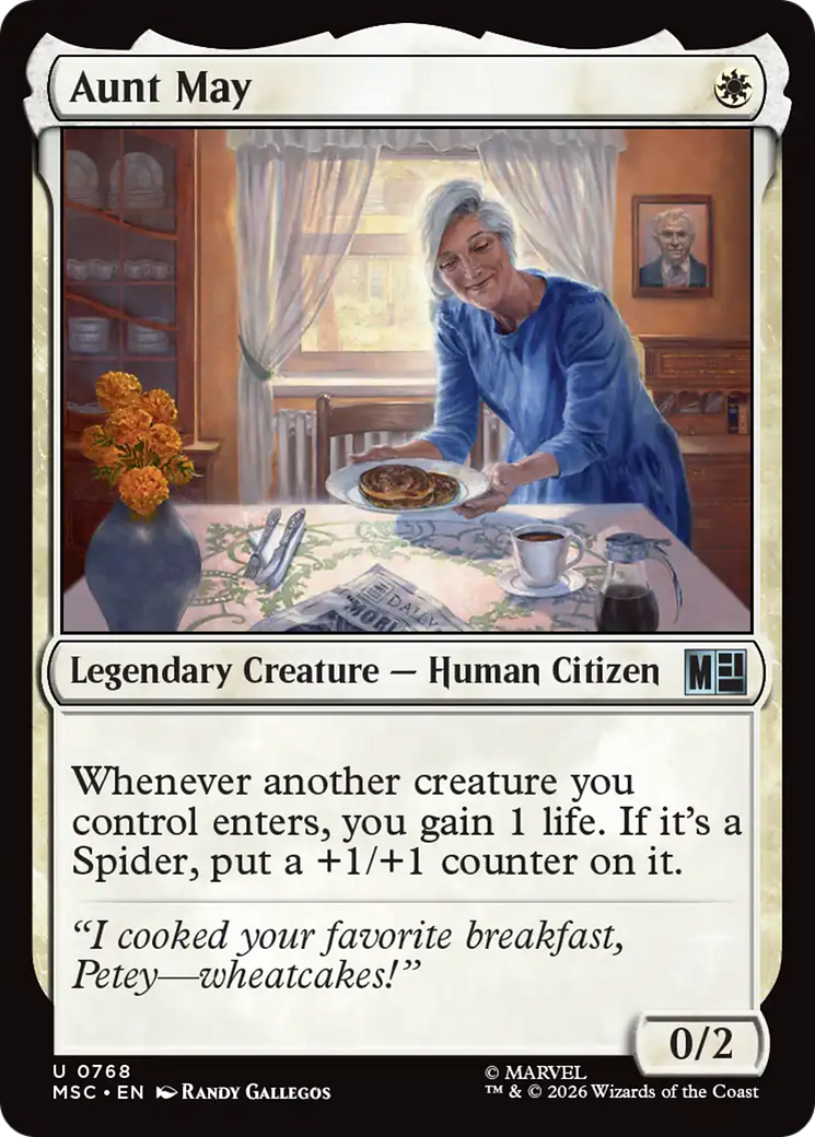 Aunt May - Uncommon Legendary Creature — Human Citizen card from Marvel Super Heroes Commander